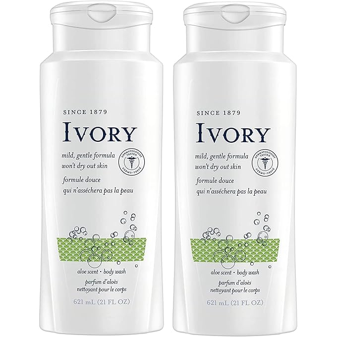 Ivory Scented Body Wash, Aloe 21 oz (Pack of 2) - Image 1